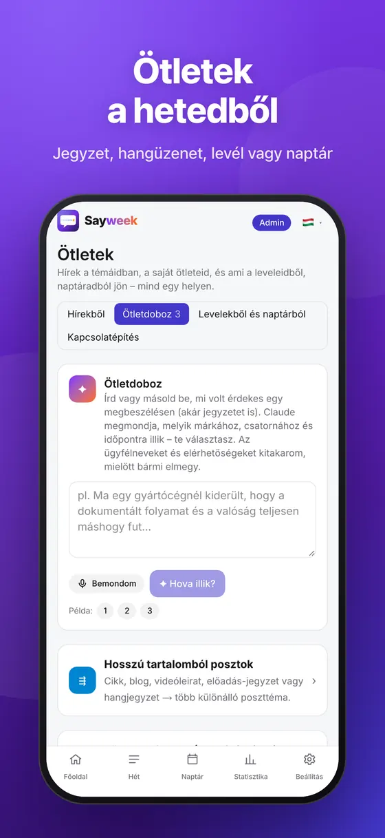 Az Ötletdoboz a telefonon